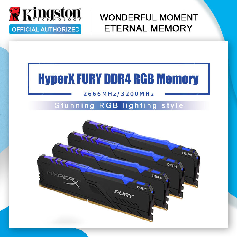 ★Kingston HyperX FURY DDR4 RGB Memory 2666 MHz 3200MHz DDR4 CL15 DIMM ...