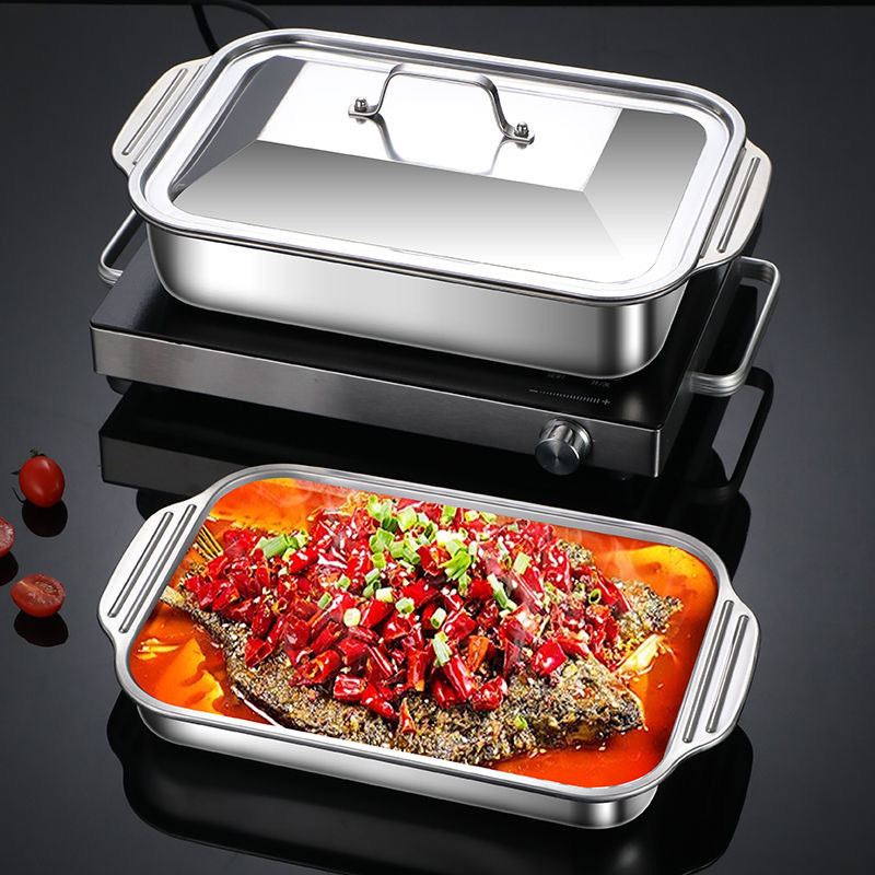[READY] Japanese 304 Stainless Steel Food Trays Safe To Use On Gas Stoves Electric Stoves
