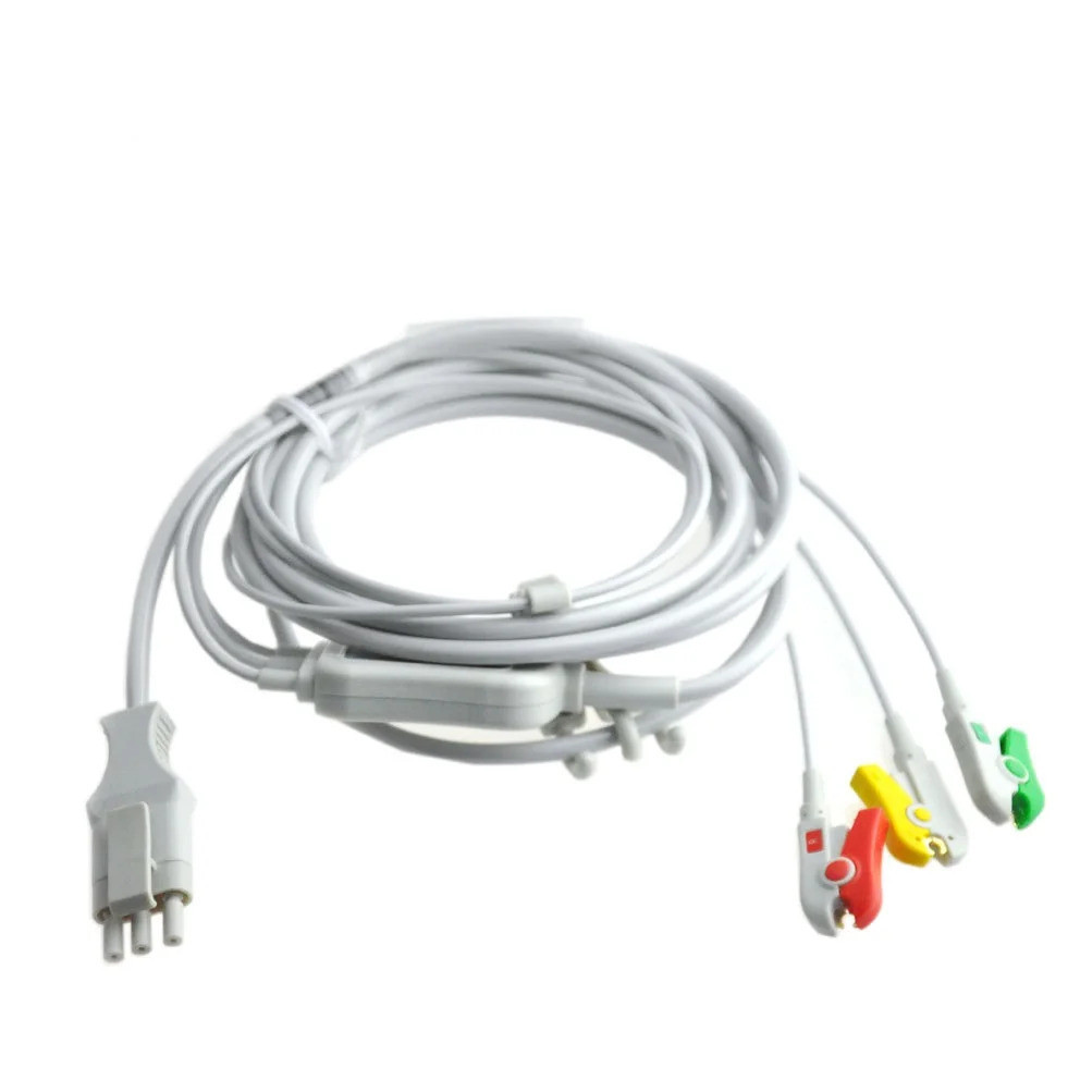 Primedic XD100 Defibrillator 3leas ECG Cable with Leadwires Clip ...