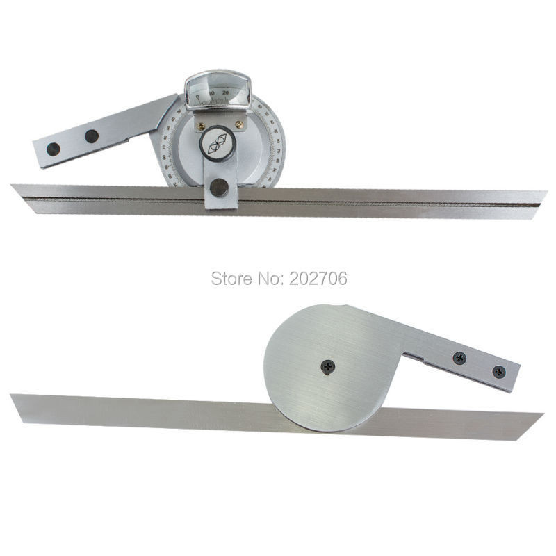 0-360 degree Stainless Steel Bevel Protractor Angular Dial ruler ...