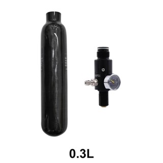 300Bar 4500psi 300cc Carbon Fiber Cylinder 0.3L HPA Tank High ...