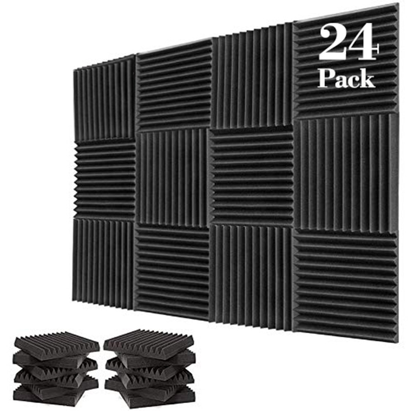 24pcs 1" X 12" X 12" Studio Acoustic Foam Panel Soundproof Wall Sound ...