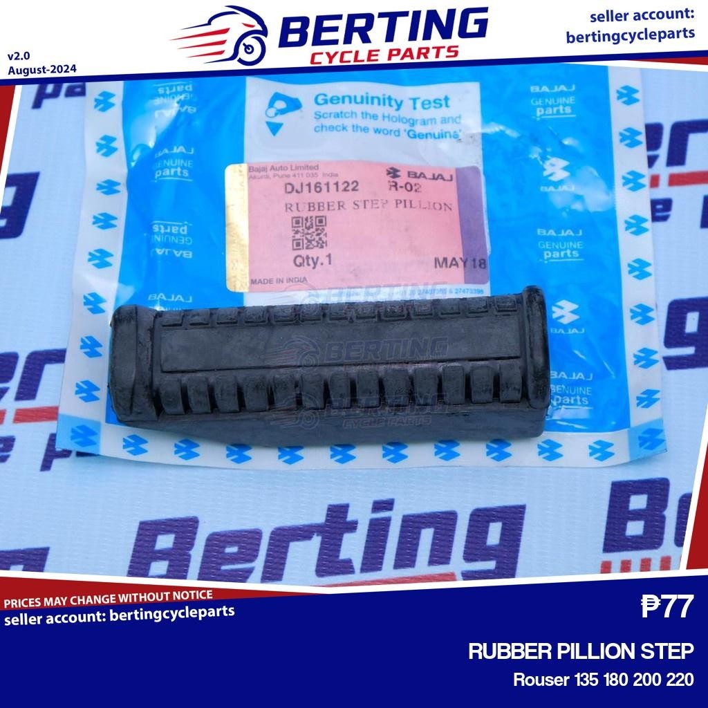 RUBBER PILLION STEP Rouser 135 180 200 220 Genuine DJ161122 | Shopee ...