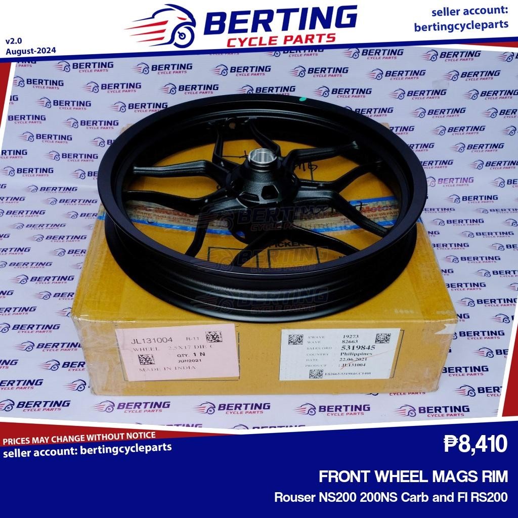 FRONT WHEEL MAGS RIM Rouser NS200 200NS Carb and FI RS200 Genuine ...
