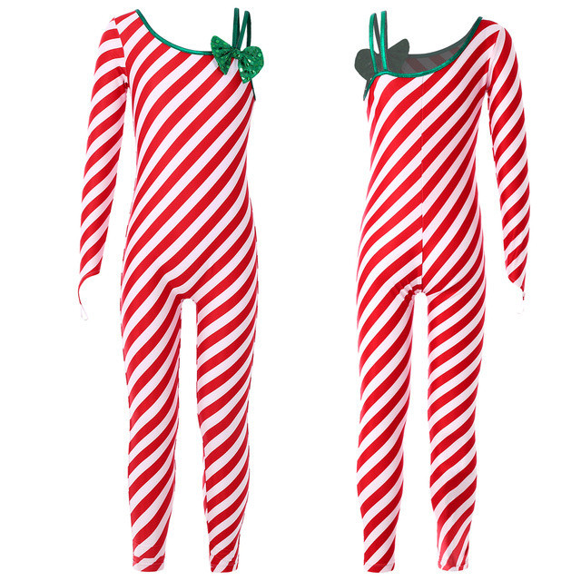 Kids Novelty Candy Cane Striped Christmas Costume Xmas New Year Cosplay Party Jumpsuit Xmas Mrs a Shopee Philippines