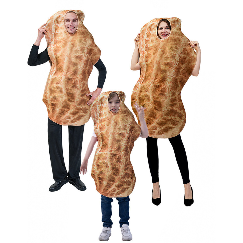 유Cosplay Peanut Costume for Women Men Kids Halloween Costume Funny
