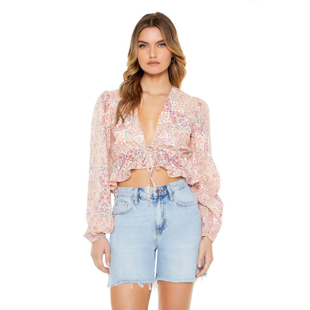 Paisley Print Crop Top main image 1
