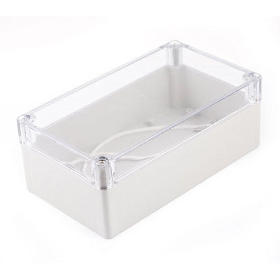 ๑158mm x 90mm x 60mm Clear Gray Plastic Rectangle Case Junction Box G ...