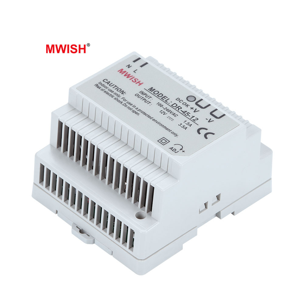 Smart Mwish Dr-45-12 45W 12V 3.8A Electrical Control Panels Din Rail ...