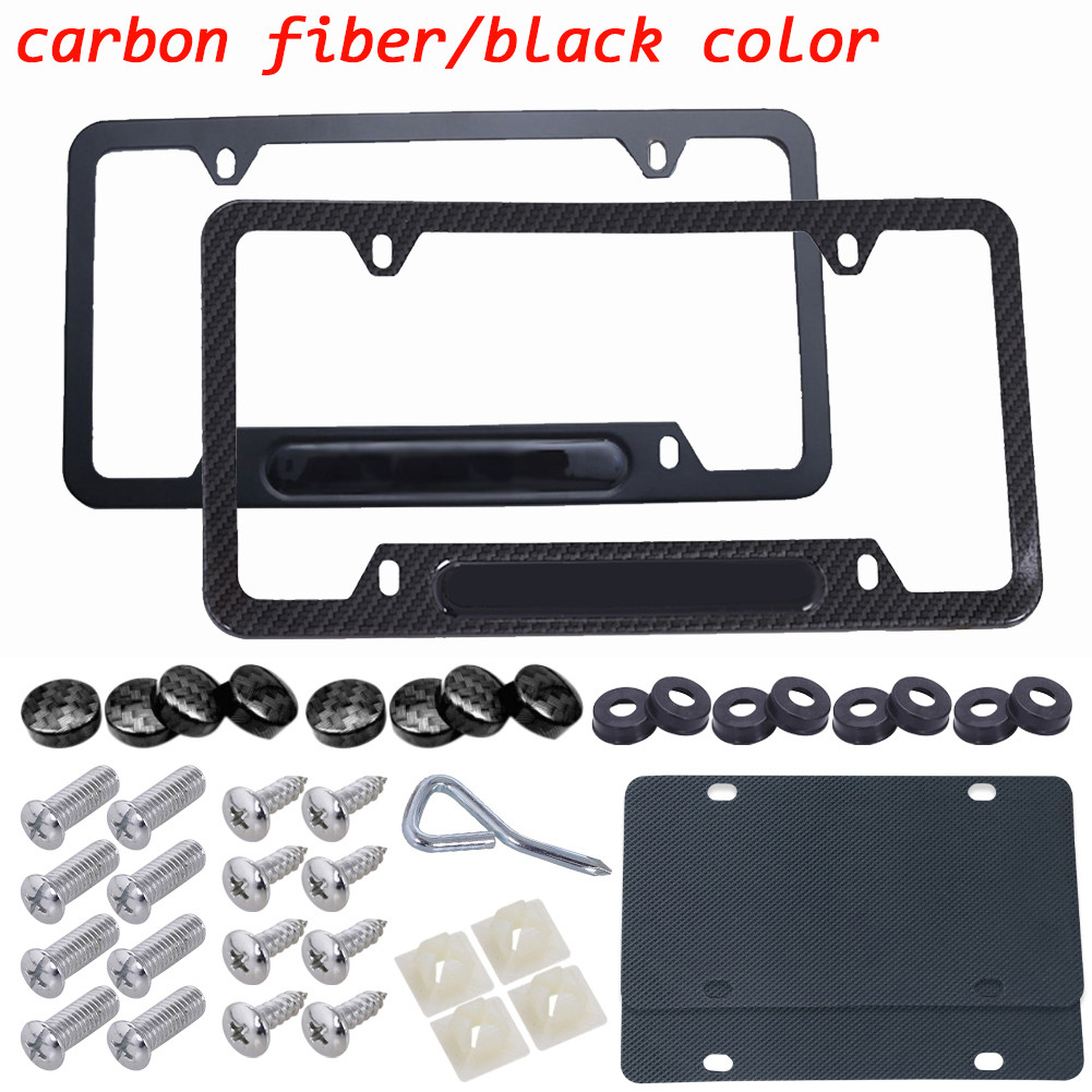 ☮Aluminum License Plate Frame Cover Carbon Fiber for BMW M E60 F30 F10