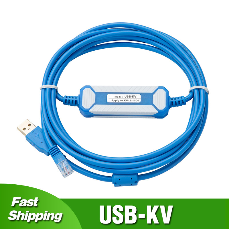 ⓛUSB-KV PC-KV For Keyence KV Series PLC Programming Cable USB RS232Port ...