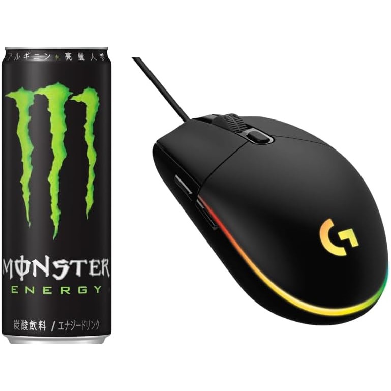 Logicool G Logitech G Gaming Mouse Black G203 G203-BK + Asahi Beverage ...