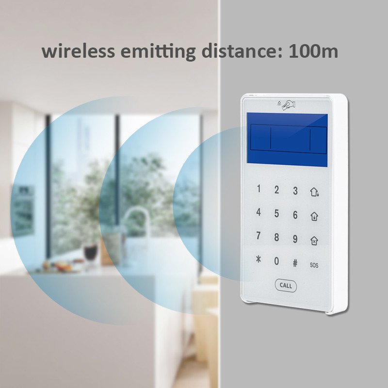 ☮Two-way Password Keyboard Touch Keypad LCD Screen Botonera 868MHz Rfid ...