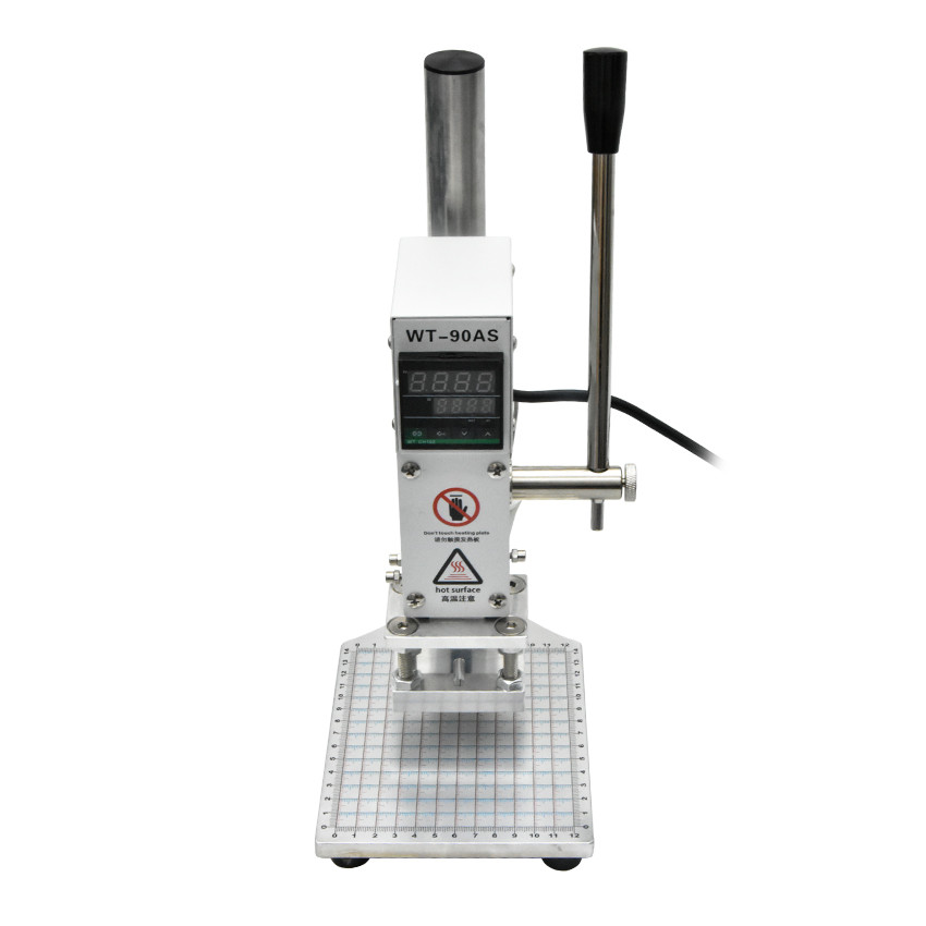 ♣WT-90AS Small Manual Hot Foil Stamping Guide Bronzing Machine for PVC ...