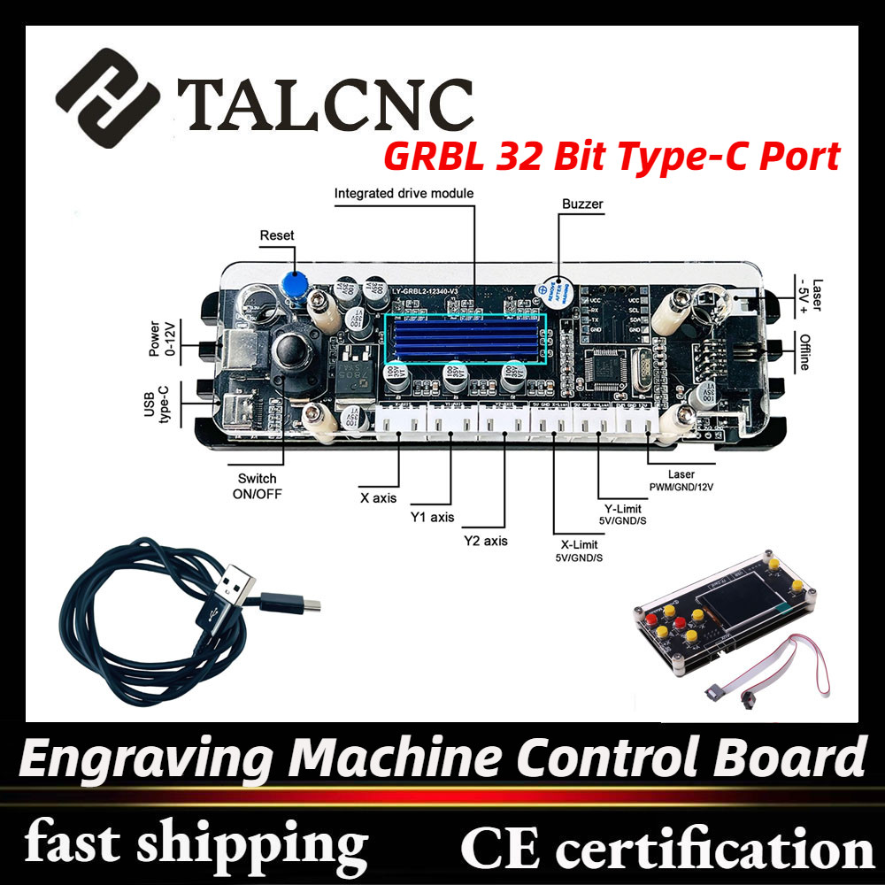 ☑GRBL 32 bit TypeC Port Laser Engraving Machine Control Board 2Axis