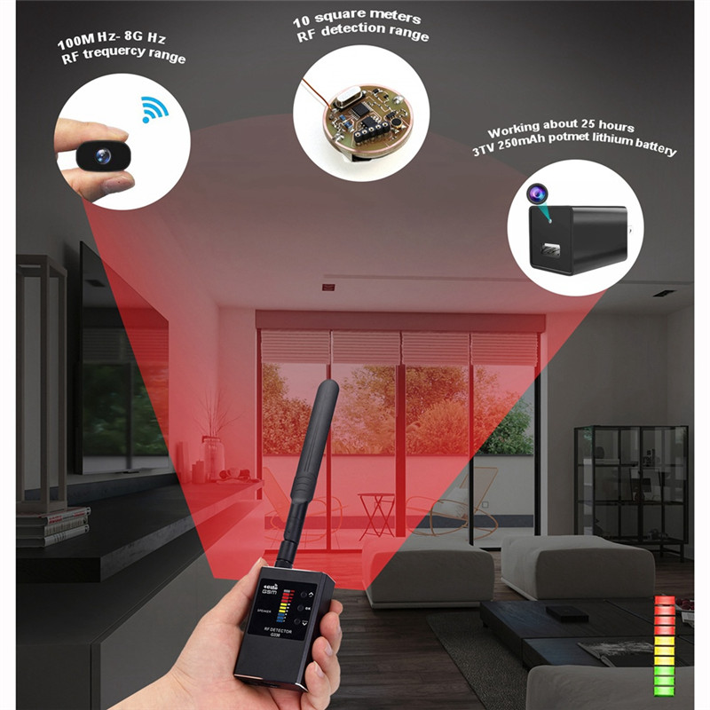 ️Anti Hidden Camera Detector RF Signal Wireless Camera Lens Bug GPS ...