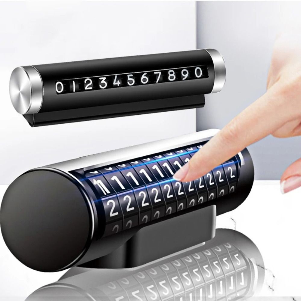Universal Metal Car Temporary Parking Card Roller Adjustment Phone