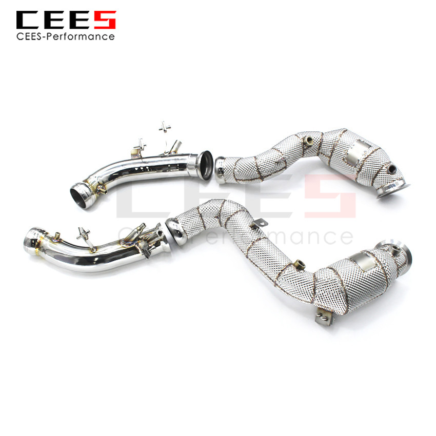 ღCEES Exhaust System For Mercedes Benz E63 AMG Headers With Catalyst