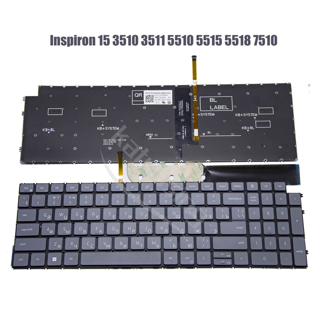Original Russian Keyboard for Dell Inspiron 15 3510 3511 5510 5515 5518 ...