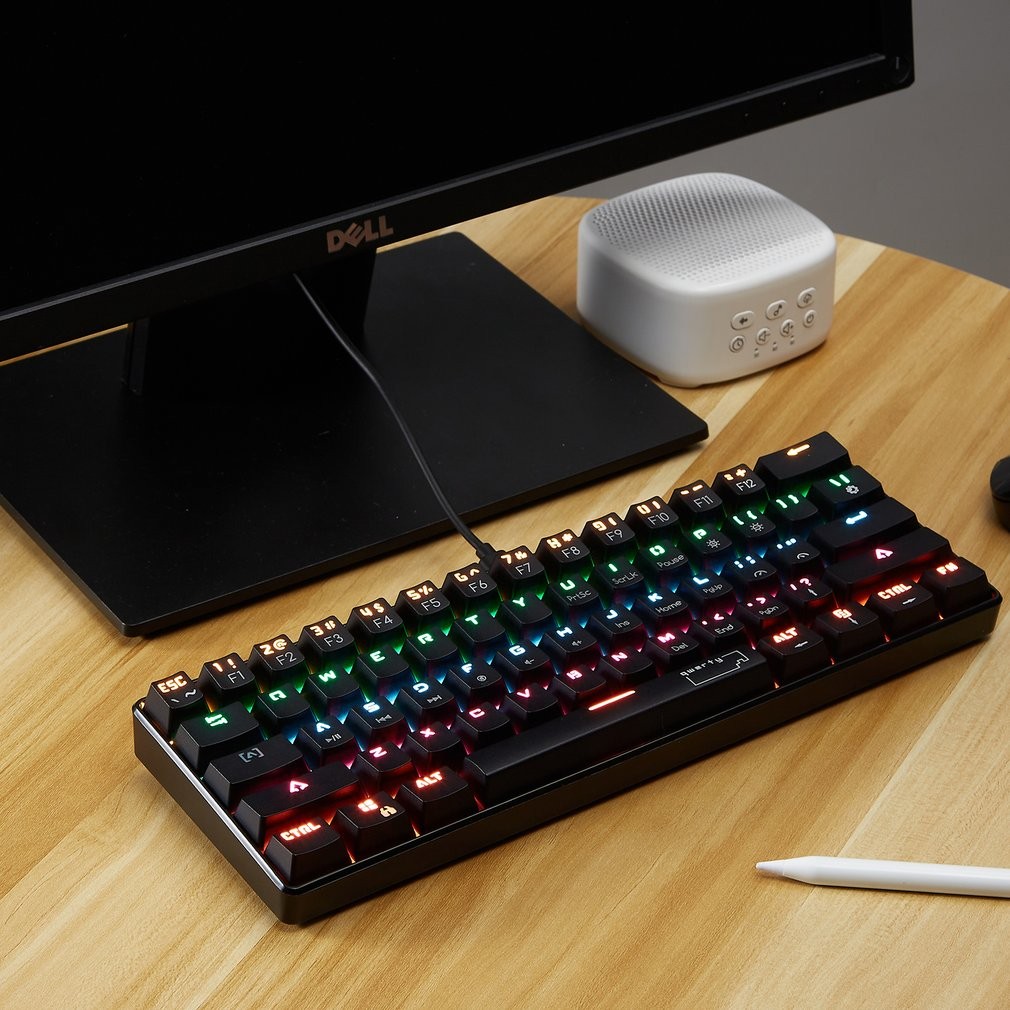 ۞New 61 Keys Keyboard Mechanical Gaming Backlit Wireless Typeing Ultra ...