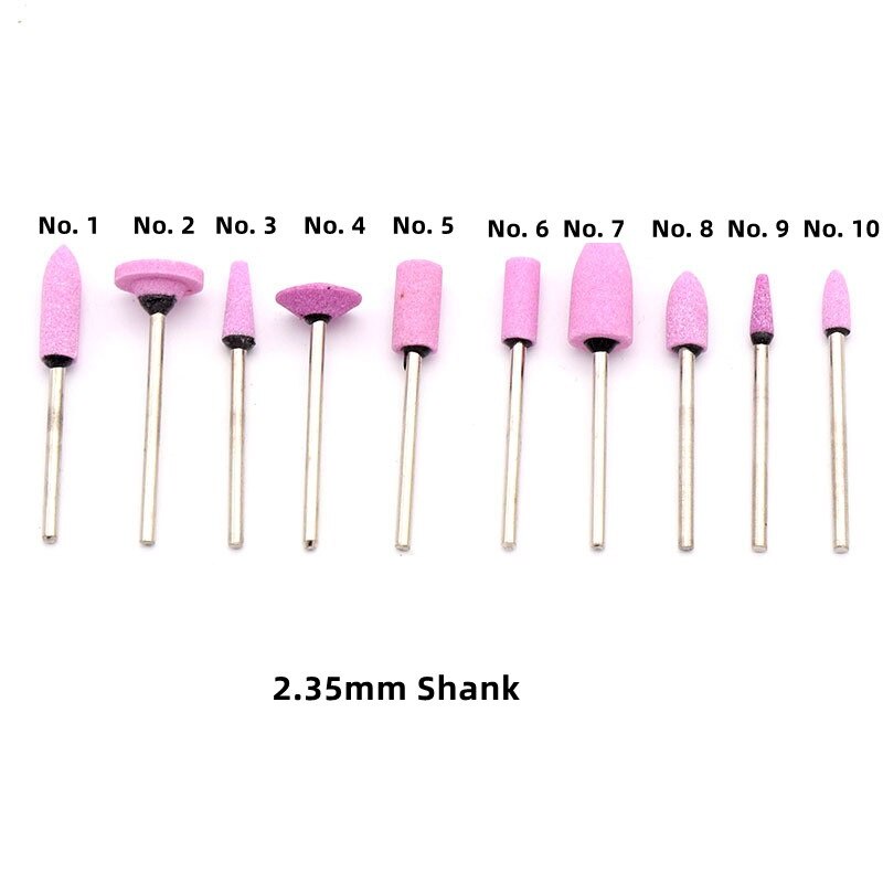 50 Pièces Cylindrical Grinding Stone Drill Bits Mounted