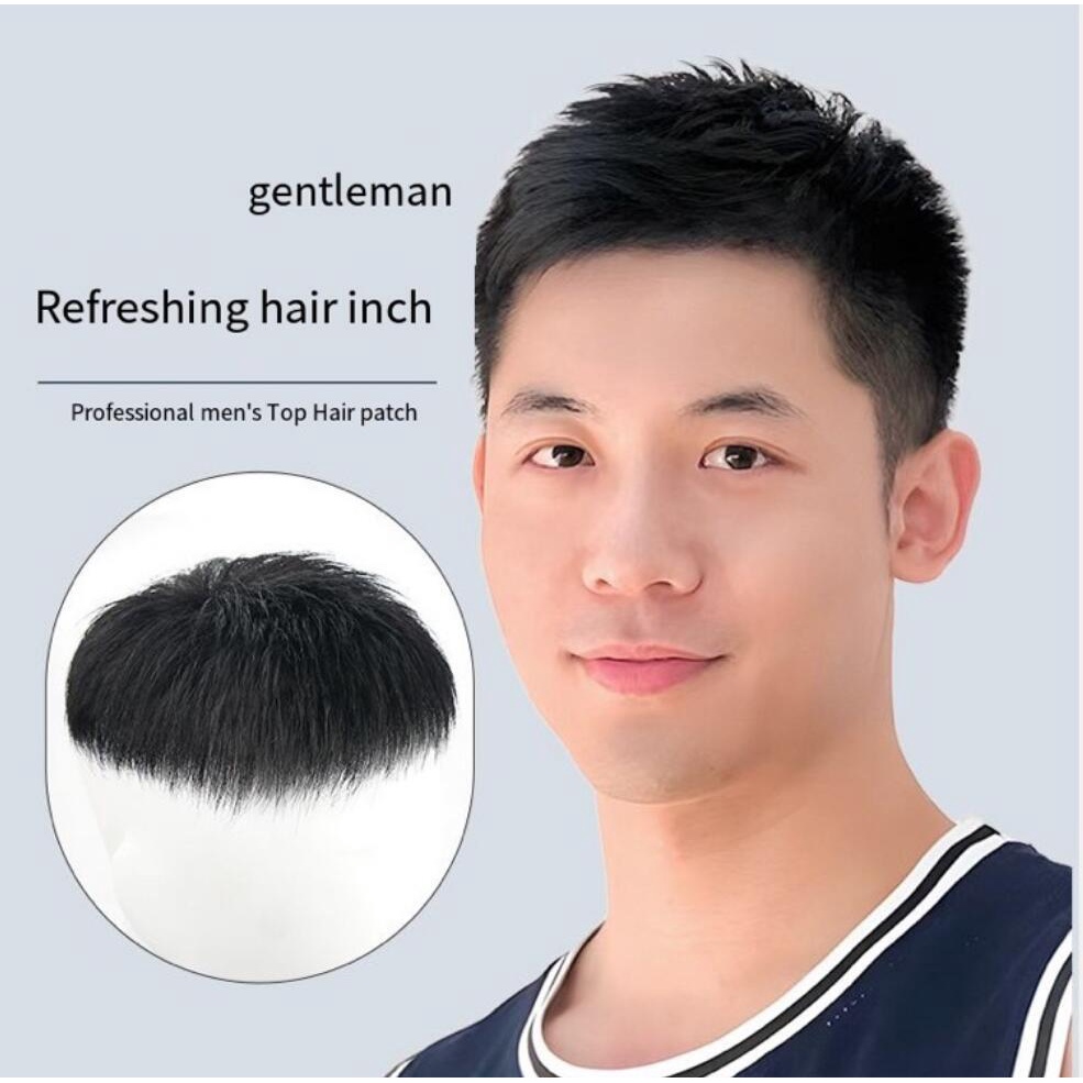 Men s wig real hair full human hair boy handsome wig men s juvenile ...