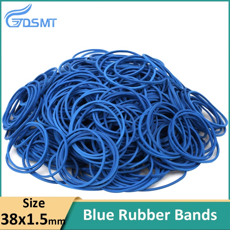 Hkg 50 500pcs Blue Color Elastic Rubber Bands Stretchable Sturdy Natural O Rings Diameter 38mm 