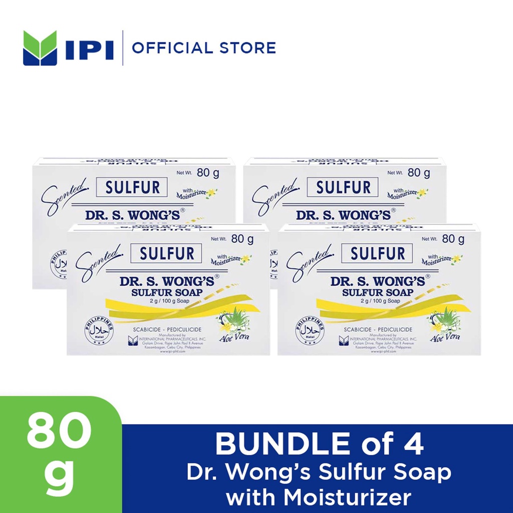 Dr Wong Sulfur Soap With Moisturizer 80g Bundle Of 4 Shopee Philippines 7313