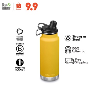 Klean Kanteen 32 fl oz Stainless Steel Insulated Water Bottle Chug Cap  Marigold 