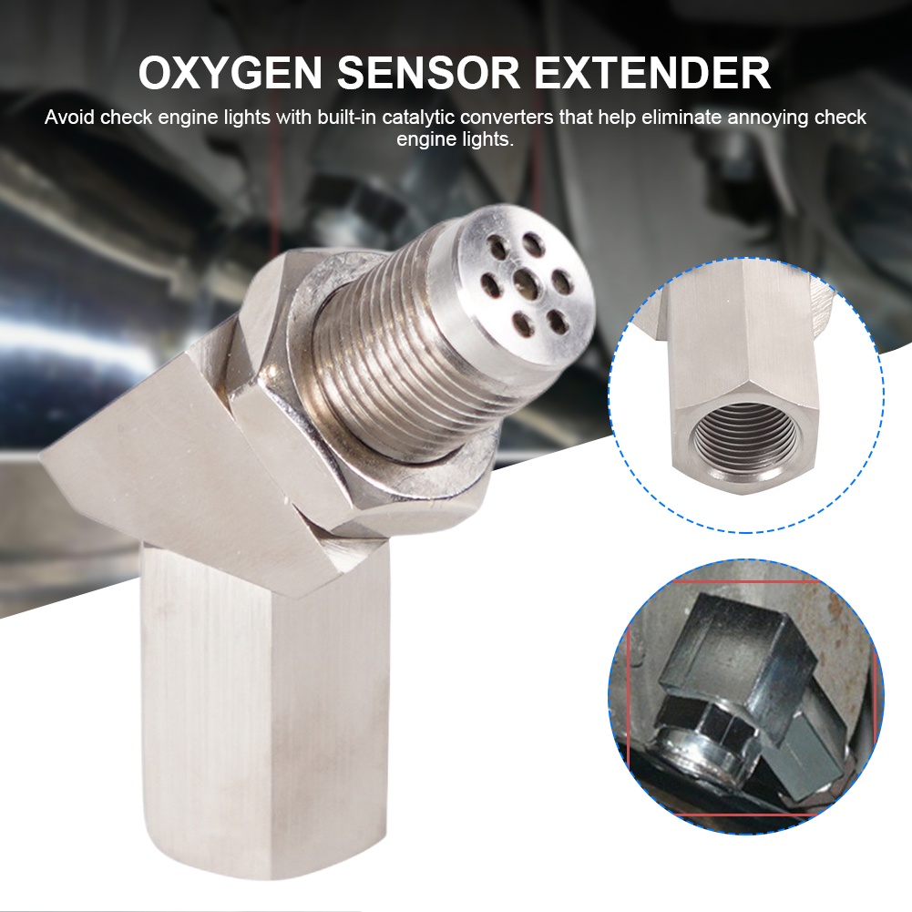 Universal Oxygen Sensor Extender 45 Degree Catalytic Converter Mini O2