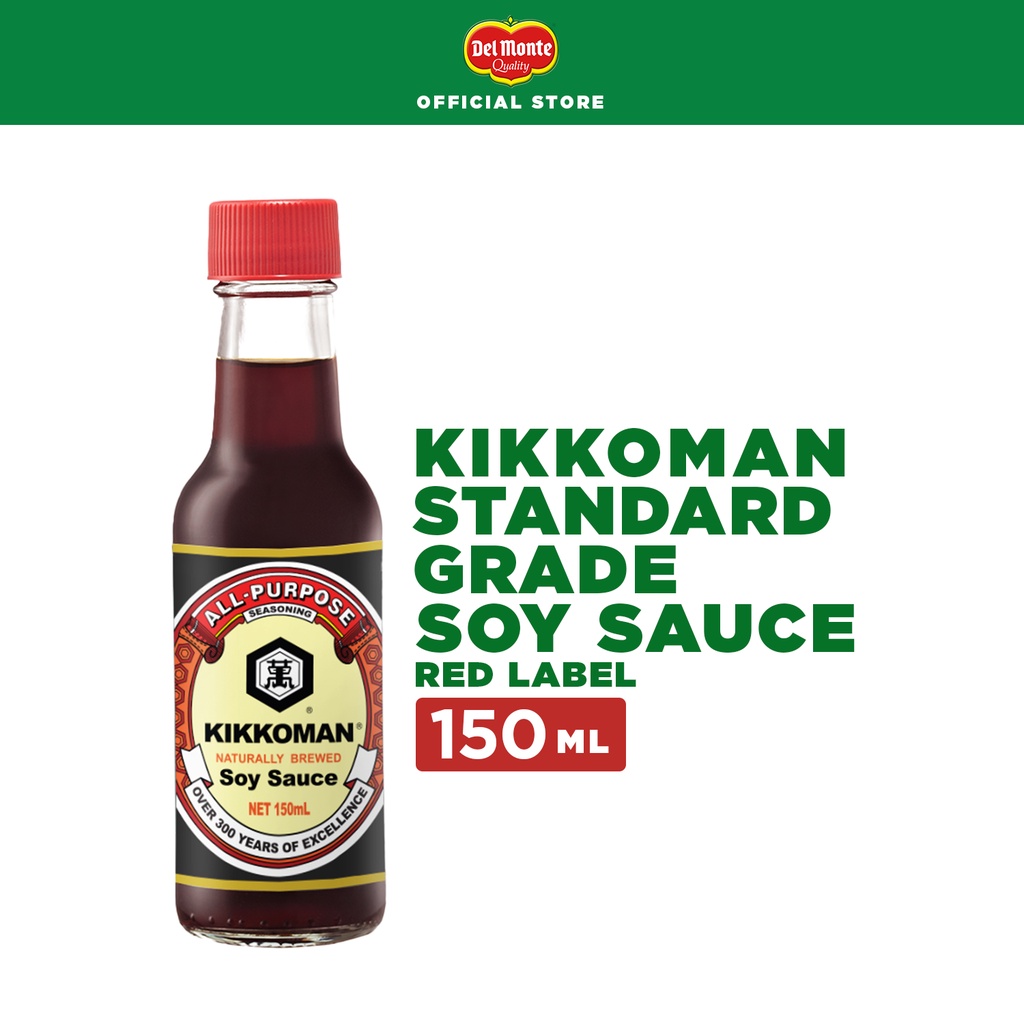 KIKKOMAN Standard Grade Soy Sauce Red Label Naturally Brewed 150ml