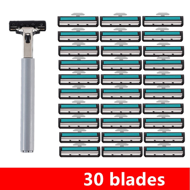 【2ply Blade Manual Shaving for Men Replace Head Comfortable 30 Shaving
