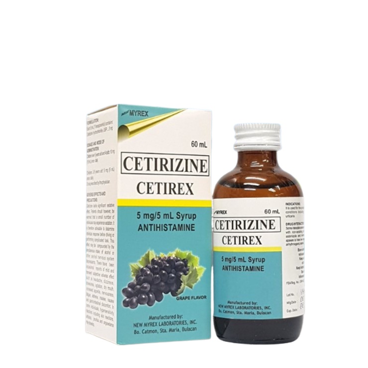 ln stockNEW Cetirizine Cetirex 5mg/ 5ml Syrup 60ml Shopee Philippines