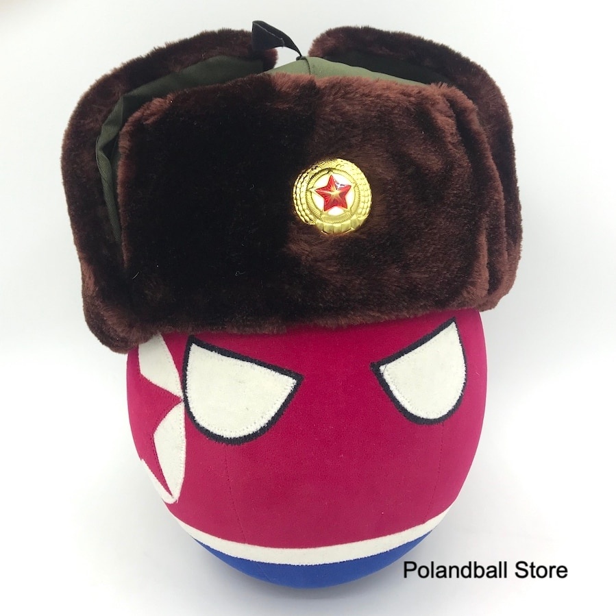 hzH North Korea Ball With Ushanka Hat Authentic Handmade Polandball ...