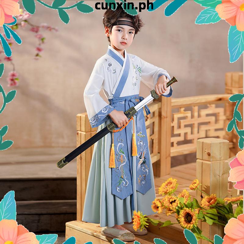 Boys Hanfu Spring Autumn Chinese Style Children Ancient Costume ...
