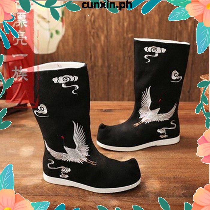 New Style Costume Hanfu Boots Men Women cos Martial Arts Embroidered ...