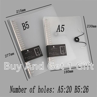 Note Binder A4/A5/B5 Binder Thickened Refillable Binder Notebook School ...