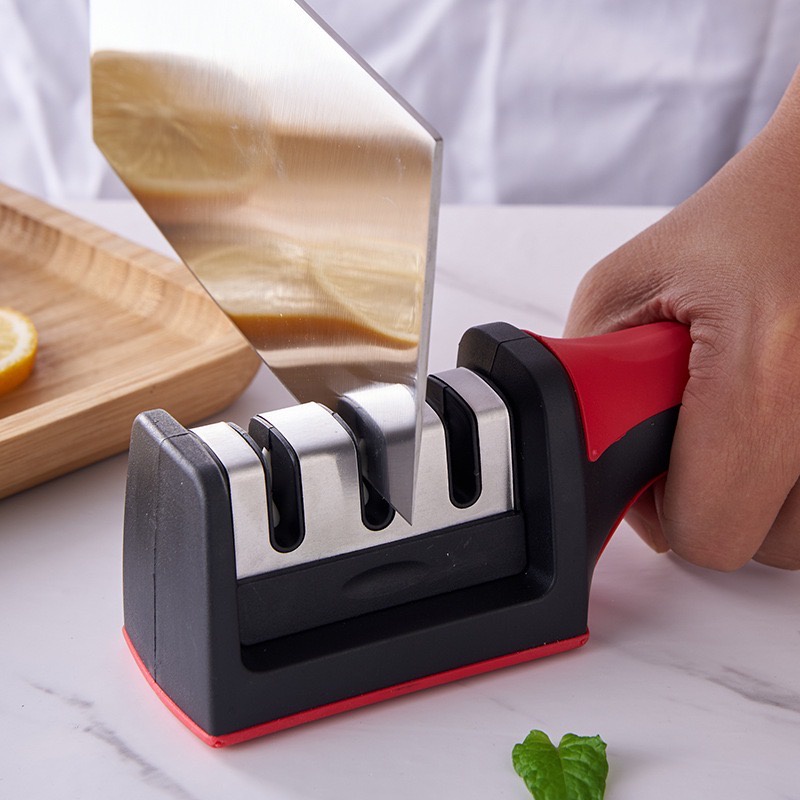 1pc Portable Knife Sharpener, Three Stage Knife Sharpener