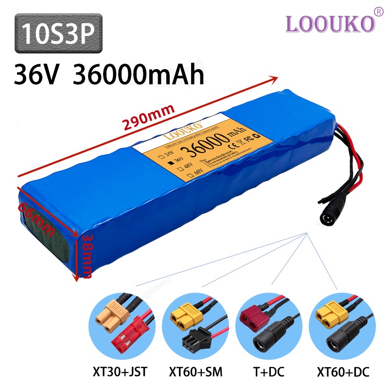 batterybaterya ng bateryaLOOUKO 10S3P 36V 36000mAh Ebike Battery Pack