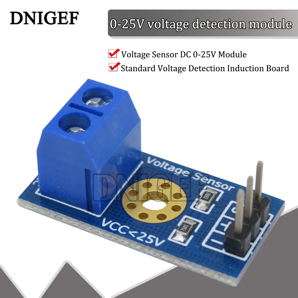 Voltage Sensor DC 025V Module Standard Voltage Detection Induction