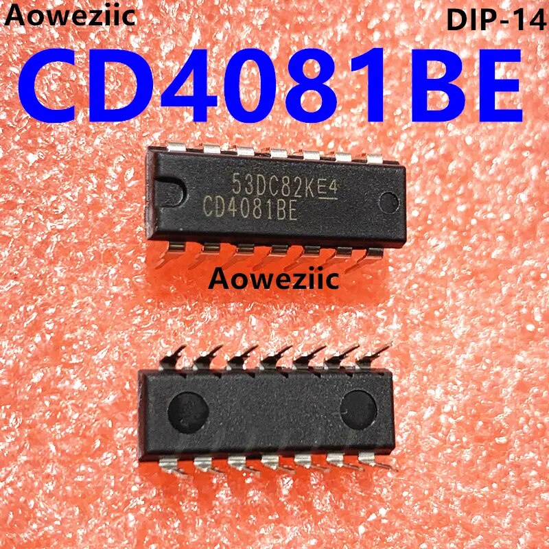 Lot De 10 Circuits Intégrés CD4081BE DIP14 | Reland Sun | Portes Logiques AND