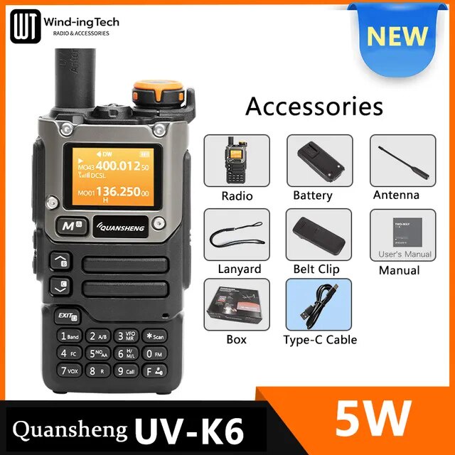 Quansheng UV K Walkie Talkie W UV K UV K Two Way Radio MHz Full Band Receiving