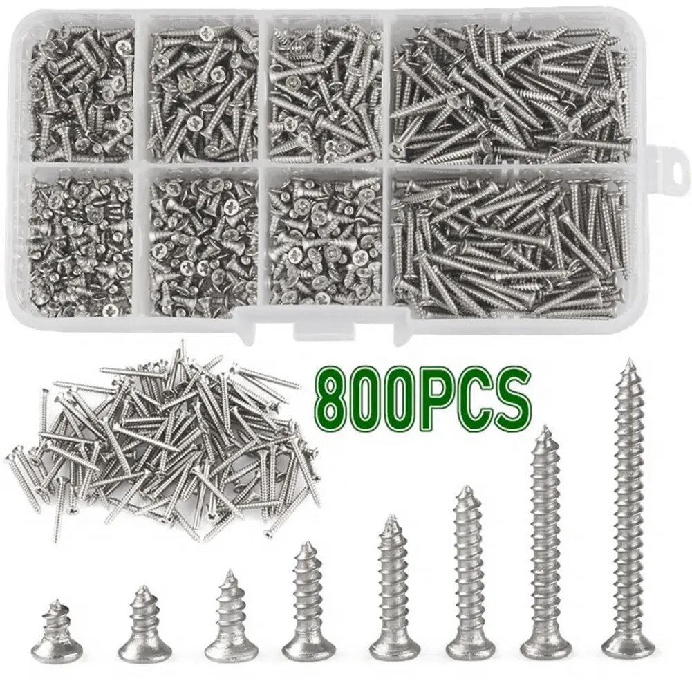 Stainless Steel Self Tapping Screw M2x4 M2x5 M2x6 M2x8 M2x10 Assortment ...