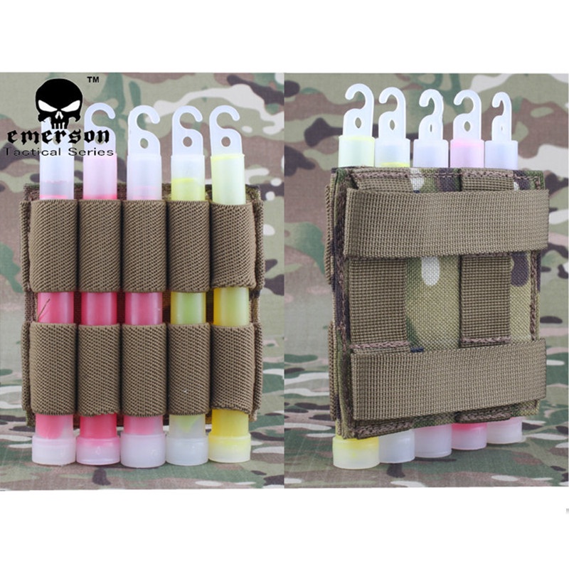 EMERSON Tactical Military Light Stick Pouch Molle Glow Stick Carrying