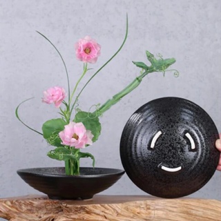 Japanese Ikebana Kenzan Plastic Flower Base Holder Floral Frog Pin Needles  Fixture Tools Kenzans Suitable For Glass Pot