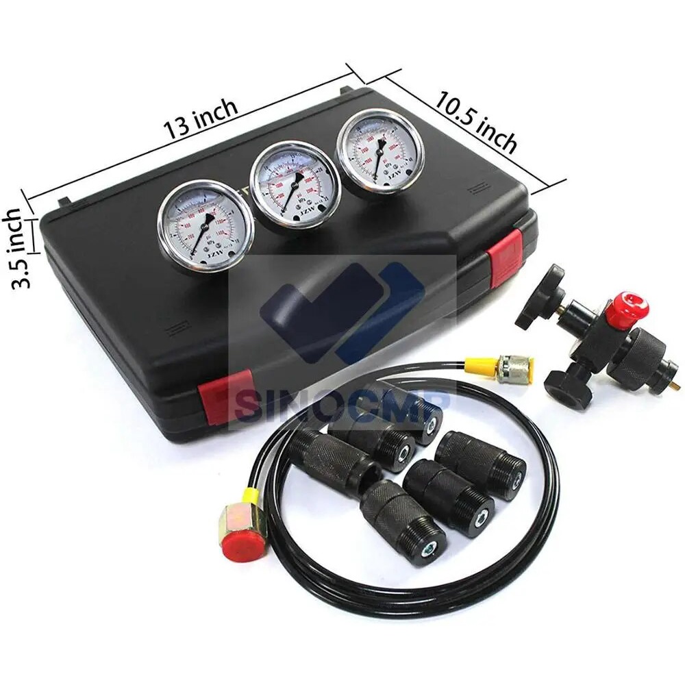 Hydraulic Gauge Test Kit Hydraulic Nitrogen Accumulator Gauge Pressure