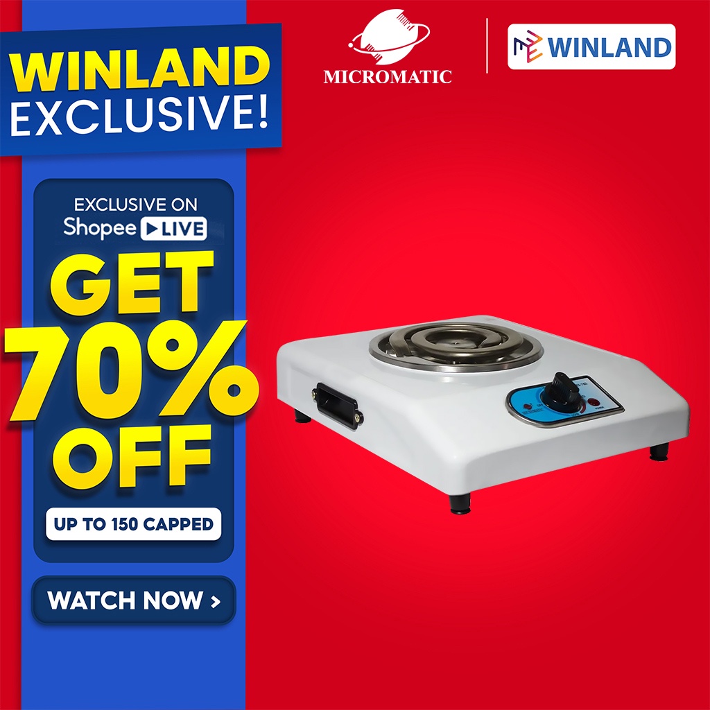 MICROMATIC by Winland Single Electric Contact Small Pan Grill Stove MES