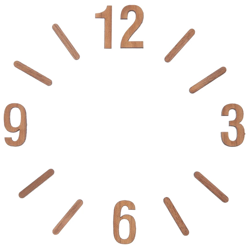 Wooden Wall Clock DIY Numerals Clock Numerals Kit Replacement Clock ...