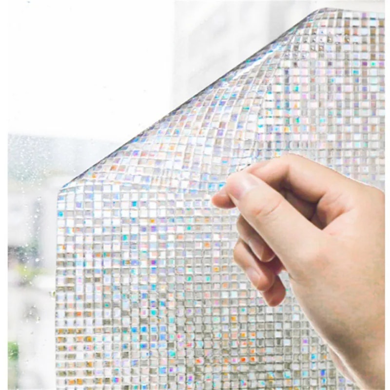 【3D Window Privacy Film Stained Glass Film,Static Cling Decorative