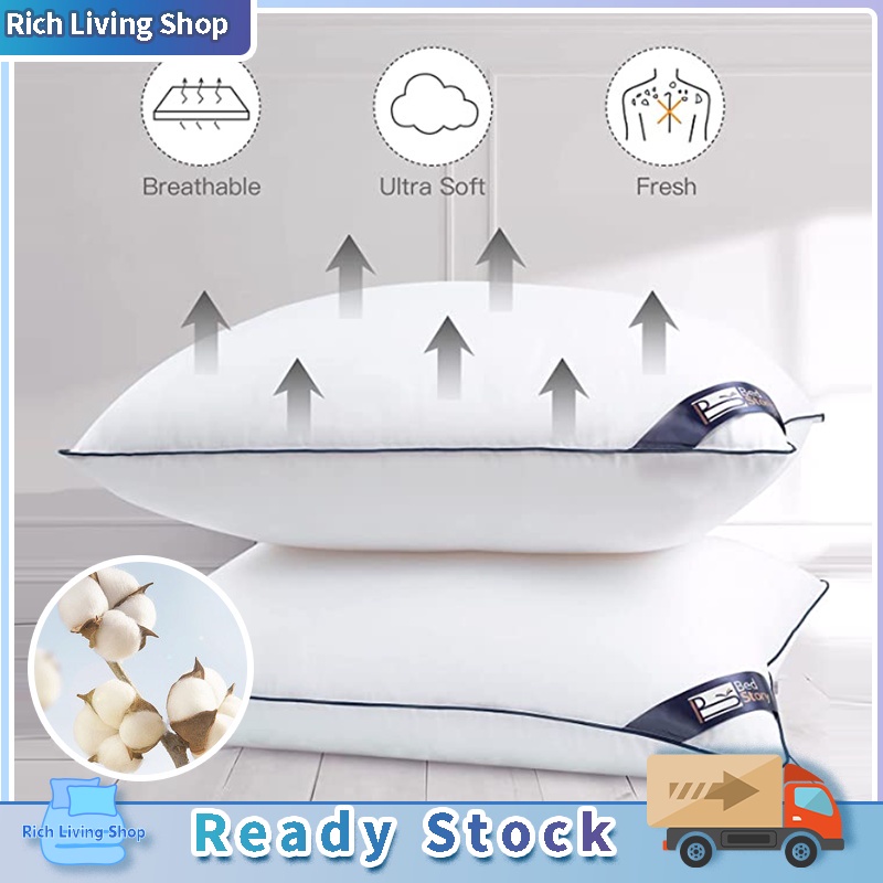 Hilton Hotel Pillow For Sleeping Adult 100 Cotton Authentic 18X29 Inch